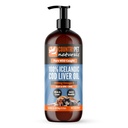 Aceite de hígado de bacalao 16oz Omega más alta 3 1150mg/tsp, más alta pureza, alta EPA/DHA, vitamina A &amp; D - reduce el picor, piel sana " , movilidad, libre de BPA, bomba incl.