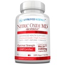 Ciencia Aprobada Oxido Nítrico MD - Desarrollo muscular, Lean Body Mass, Mejorar el suministro de oxígeno, Boost Energy - 90 cápsulas - 1 botella