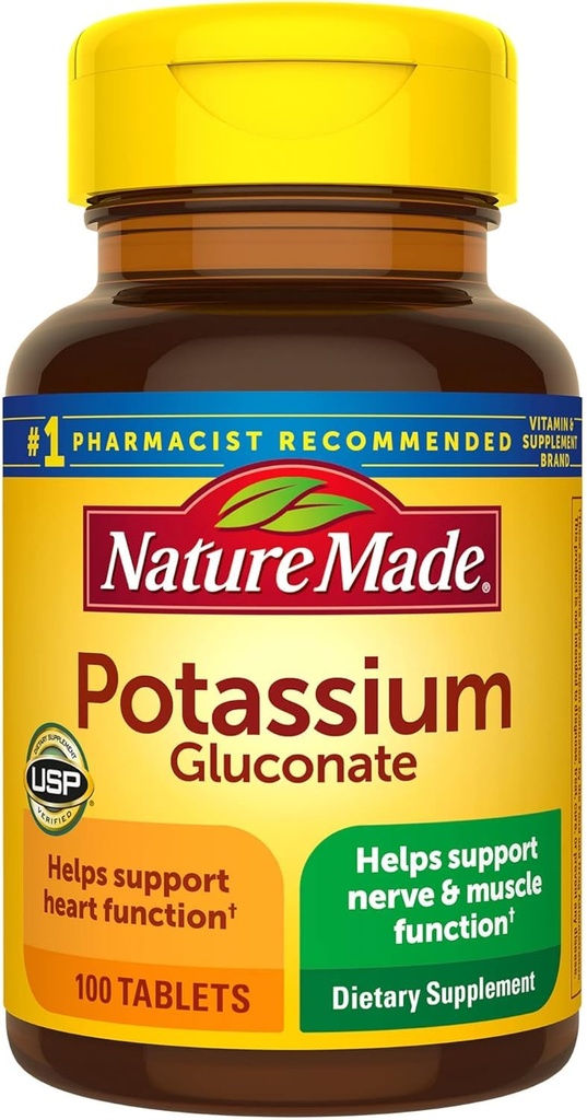Nature Made Potassium Gluconate 550mg, 100 tabletas