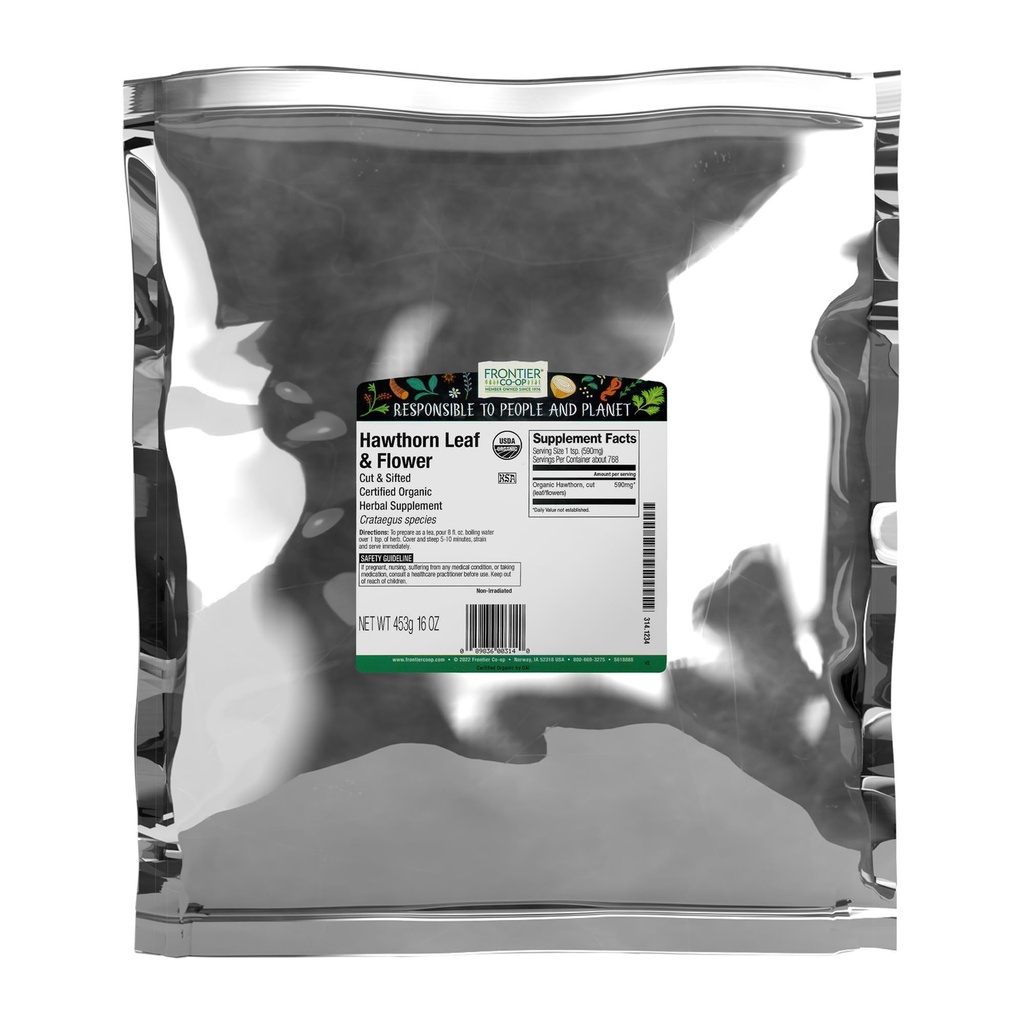 Frontier Co-op Organic Cut &amp; Sifted Hawthorn Herb 1lb