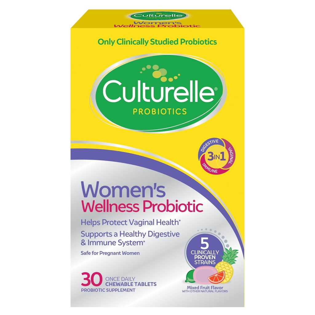 Cultura Wellness de las mujeres, Probióticos Digestivos, Vaginales e Inmunes, Diarrea Ocasional, Gas &amp; Bloating - No GMO - 30 Cuenta