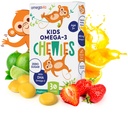 Omega 3 Gummies - Ultra-High DHA Chewable Gel Gummy - Omega 3 para niños Asistencias Cerebro &amp; Ojo Salud - sabor natural sin azúcar - Niños Omega 3 Fish Oil Gummies (30 conteo)