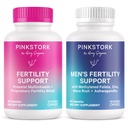 Pink Stork His and Hers Fertility Bundle: Fertility Supplements for Women, Fertility Supplements for Men, Fertility Prenatal Vitamina, Vitex, Inositol, Folate, Vitamina B6, 60 Capsules