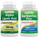 Mejores Naturales Ácido Lipoico alfa 300 mg &amp; Berberina Plus 1000 mg