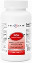 GeriCare Ferrous Sulfate Tablets 325mg, Elemental Iron 65 mg Suplemento de Hierro de Alta Potencia Silencioso Suplemento dietético 1000 Conde. (Pack of 1)