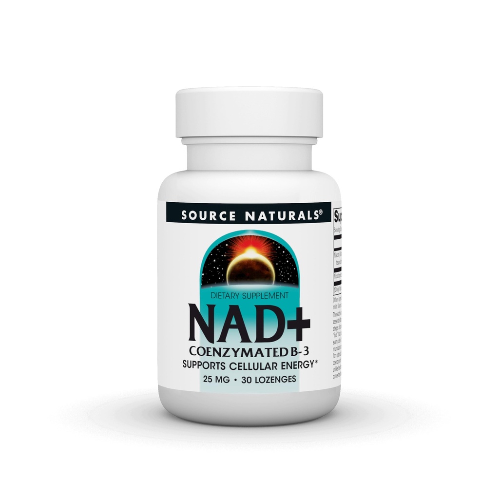 Fuente Naturals NAD+, Coenzimated B-3, Supports Cellular Energy*, 25 mg - 30 Lozenges