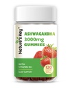 Las claves de la naturaleza Ashwagandha Gummies, alta potencia Ashwagandha Root Extracto con vitamina D2, para Hombres &amp; Mujeres, Estrés, Calm Mood & Cognition, Strawberry Flavor (120 Cuenta (Pack of 1)