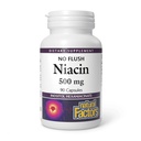 Factores naturales No Flush Niacin 500 mg, 90 tabletas