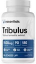Doblado Tribulus 1500mg Por Serving, Essentials (90 Servings, 180 Capsules)