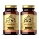 Solgar Folate 1000 mcg - 120 Tablets, 2 Pack - 1000 mcg Bio-Active Metafolin - Vegan, Gluten Gratis, Dairy Free, Kosher - 240 Total Servings