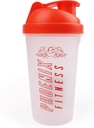 Fénix Fitness Protein Shaker Botella - 500ml Leakproof Botella con tornillo Top Lid y Mesh Grid - Lavavajillas Caja de seguridad BPA Deportes &amp; Botella de gimnasio - Orange