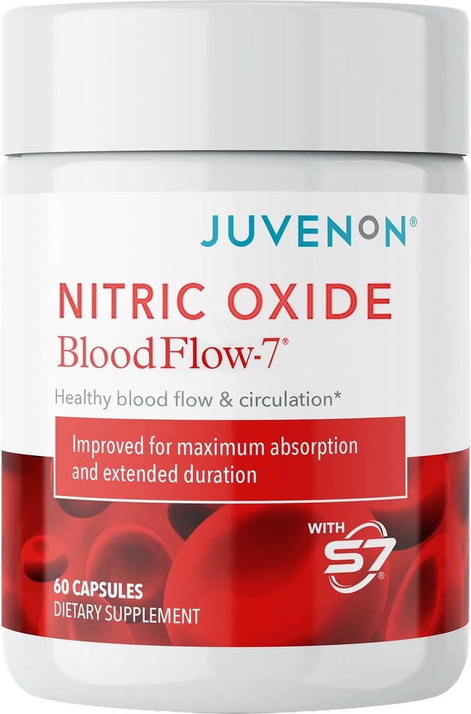 Juvenon BloodFlow-7 Nitric Oxide Suplemento con Nitrosigine