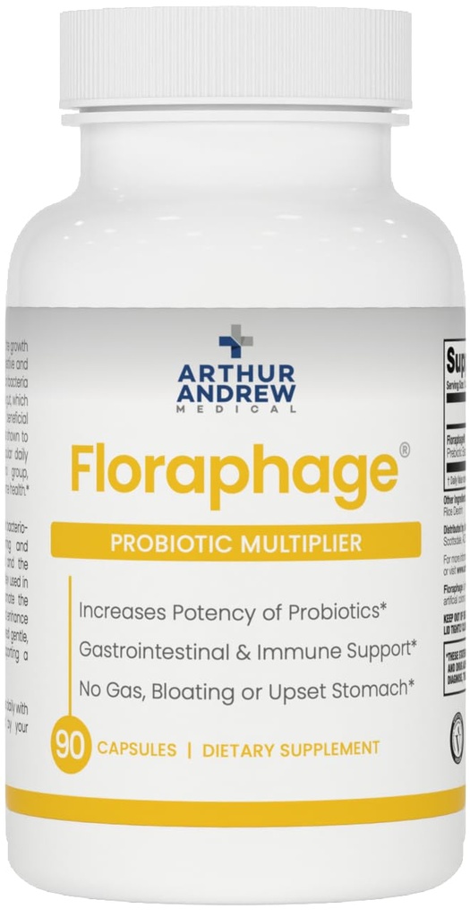 Arthur Andrew Medical, Floraphage, Fórmula Prebiótica y multiplicador Probiótico, 90 cápsulas