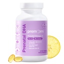 Premom Prenatal DHA Fish Oil: Triglyceride Omega 3 con 470mg DHA, 200 mg EPA + 400 UI VIT D3 Suplemento - Fertilidad Apoyo a las Mujeres - Globalmente Fuentes de Pesca Salvaje
