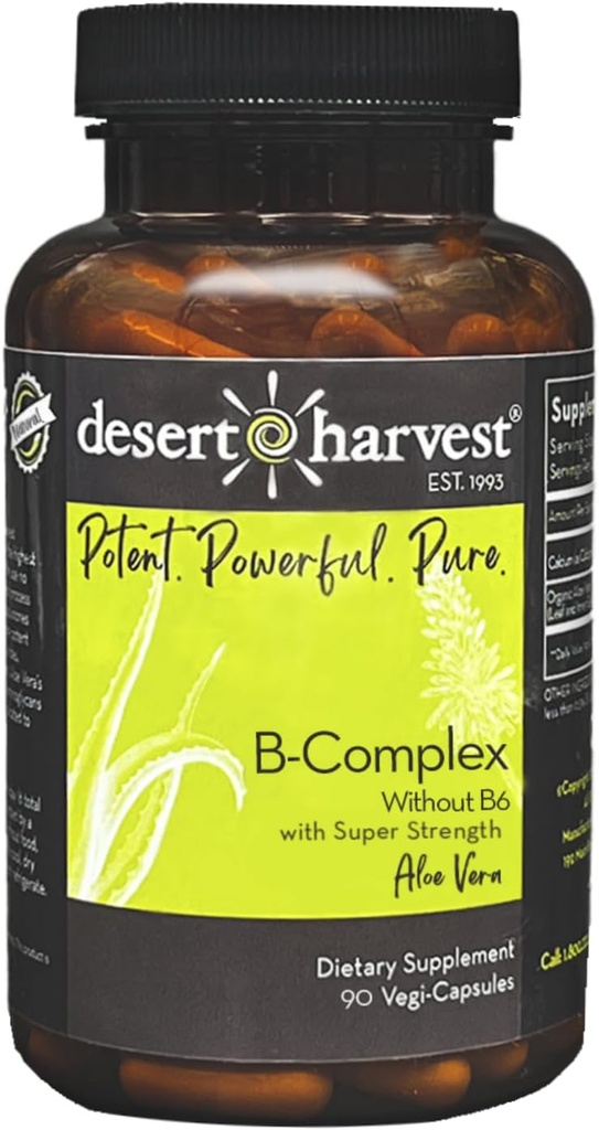 Desert Harvest B-Complex - Sin B6, 90 cápsulas