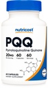 Nutricost PQQ (Pyrroloquinoline Quinone) 20mg, 60 cápsulas - cápsulas vegetarianas, no transgénicos, sin gluten
