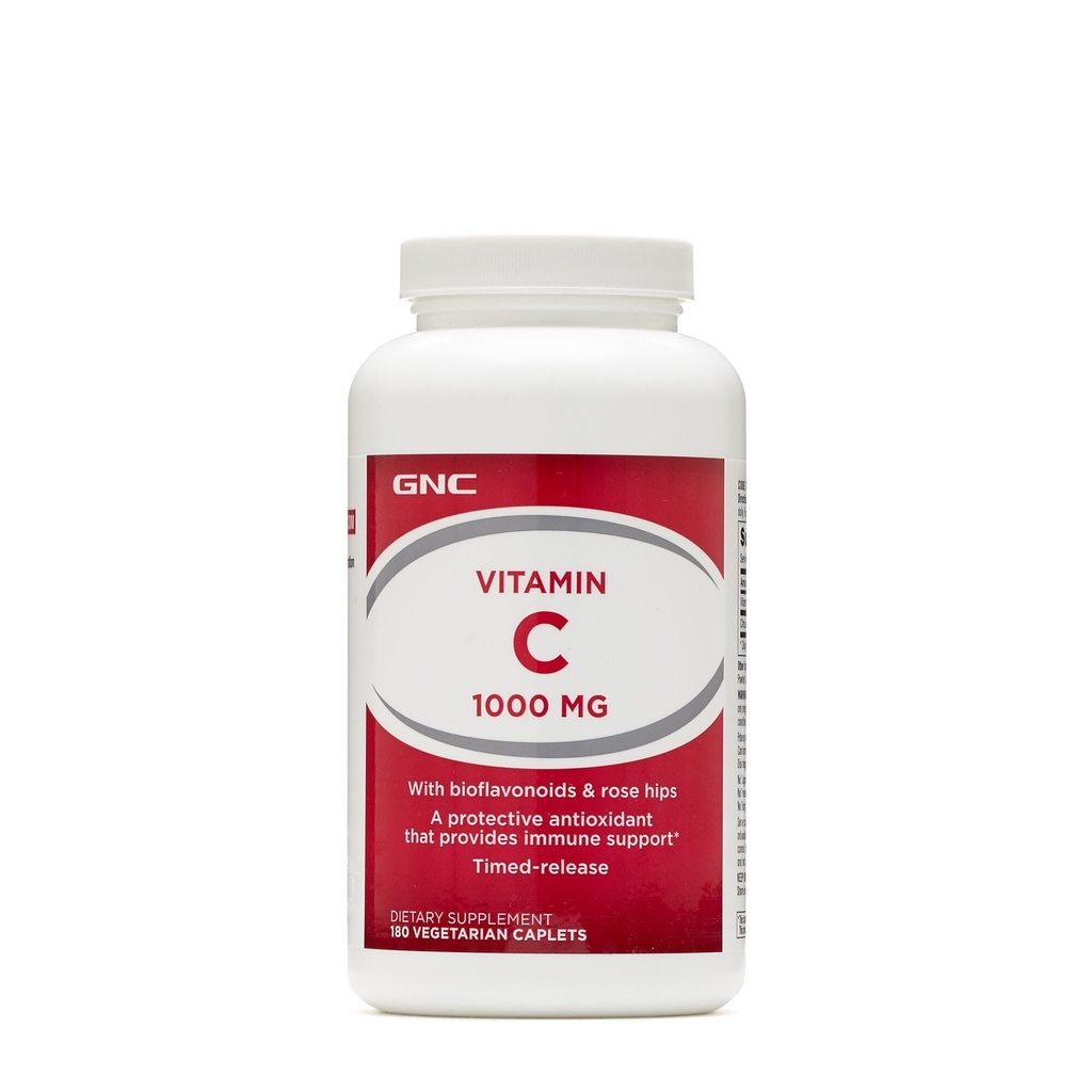 GNC Vitamina C 1000 con Bioflavonoides y Rose Hips Timed Release 180 Tablets
