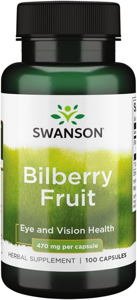 Swanson Bilberry Fruit 470 Milligrams 100 cápsulas