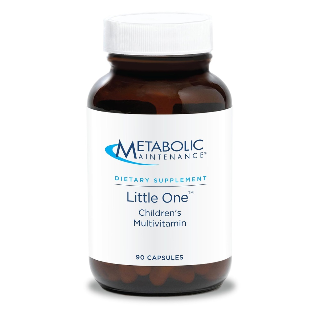 Mantenimiento metabólico Little One - Multivitamina infantil con Hierro, Niños 6-12 yrs - Vitaminas B activas, Minerales + Vitamina D para Immune + Bone Health (90 pequeñas cápsulas de tamaño)
