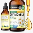BIO KRAUTER Chamomile Tintura - Extracto de la manzanilla - Suplemento para la relajación y la calma Soporte - Alcohol y azúcar gratis - Vegan Drops 4 Fl.Oz.