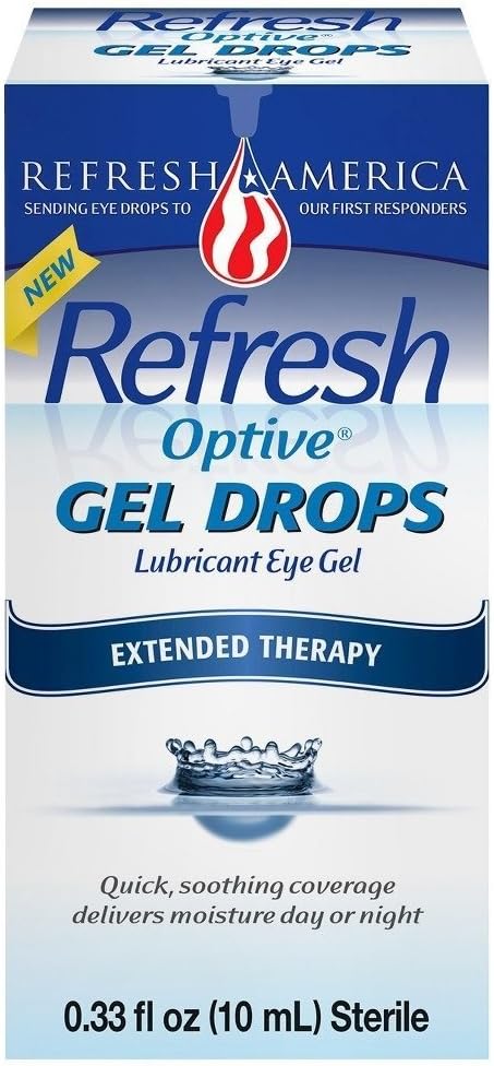 Refresh Optive Gel Drops 0.33 Fl Oz (10 mL) Por Botella - 2 Botellas
