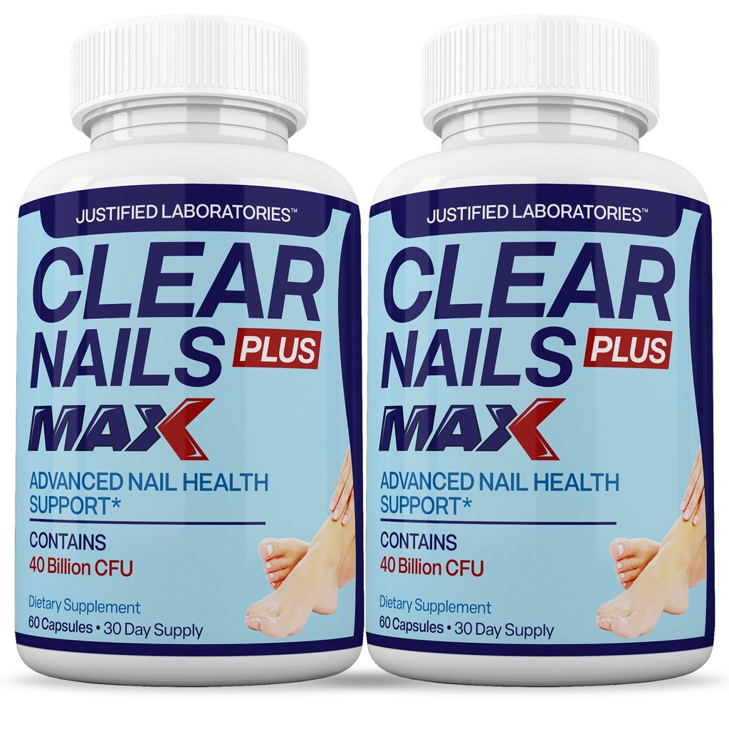Laboratorios Justificados (2 Pack) Nails Despejados Plus Max Pills 40 Billion CFU Probiótico 60 cápsulas