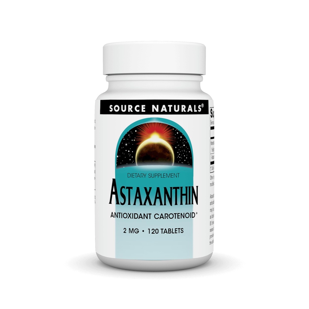Fuente Naturals Astaxanthin, Carotenoide Antioxidante*, 2 mg - 120 Tabletas