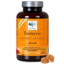 NUEVO NORDIC Turmeric Curcumin Gummies, Sugar Gratis, 300 mg Suplemento Turmérico para Hombres y Mujeres, Apoyos Normalmente Funcionamiento Juntas, Mangos, Hombros, Mango Orange, 60 Condes