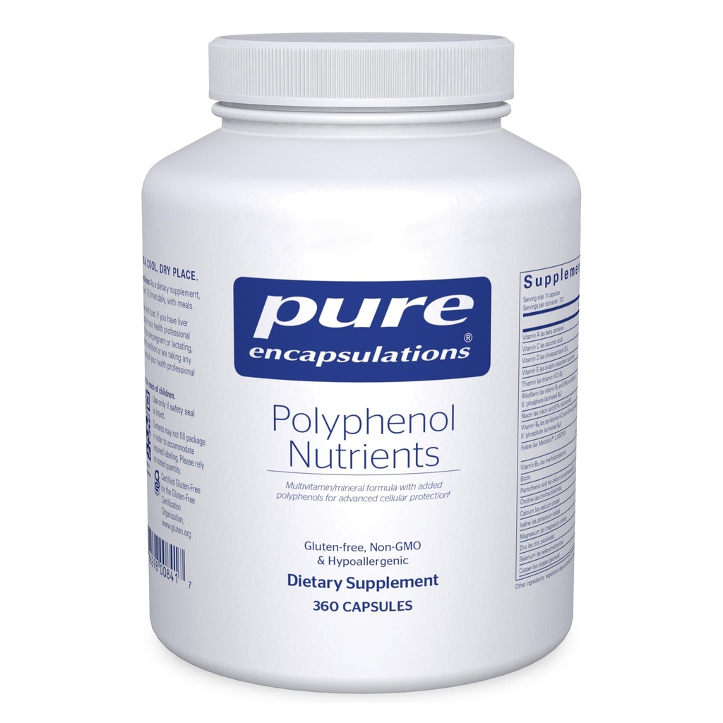 Pure Encapsulations Polyphenol Nutrients peru Hypoallergenic Nutrient Dense Multivitamin/Mineral Formula  360 Capsules