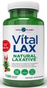 Vital Planet - Vital Lax Natural Laxative Cleanse Supplement for Occasional Constipation, con Magnesium Hydroxide, Slippery Elm, Aloe, y Triphala para soportar la regularidad del intestino 100 cápsulas