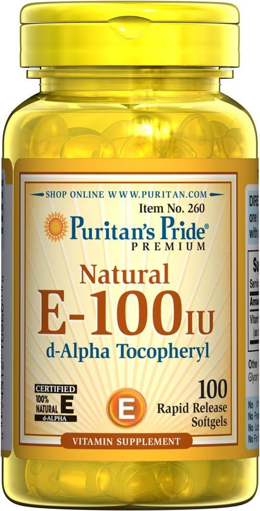 Pride de Puritan Vitamina E-100 iu 100% Natural 100 Softgels
