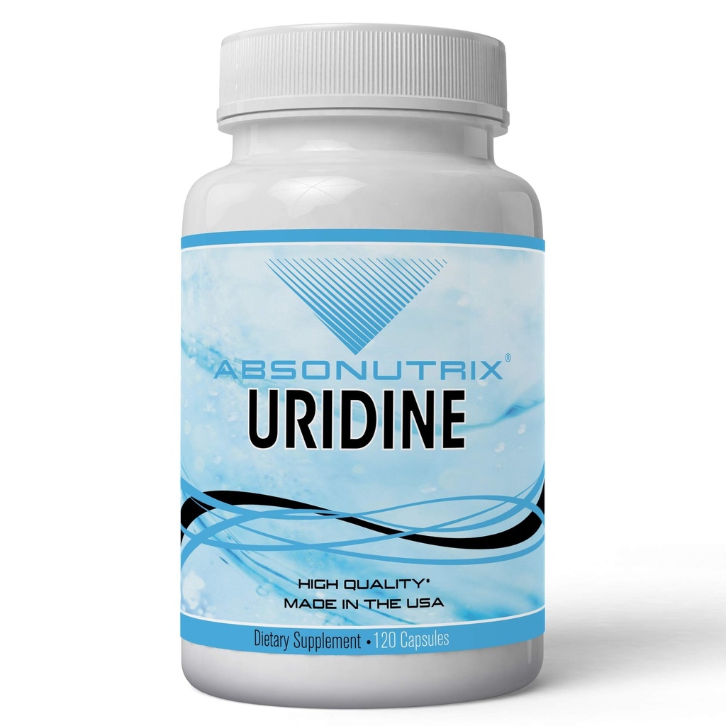 Absonutrix Uridine Monophosphate (Choline Enhancer) 500mg por Capsule - 120 Vegetable Capsules Memory Made in USA