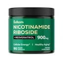 Satoomi NAD Suplemento con Liposomal Nicotinamide Riboside 900 mg NR, Resveratrol, Quercetina - 90 Conde