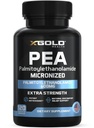 Palmitoylethanolamide Pea Suplemento 600 mg Silencio Micronized Pea 99% Altamente Purificado y Bioavailable Silencio Hecho en USA Silencio Suplemento para Hombres y Mujeres - 120 cápsulas