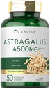 Carlyle Astragalus Root Capsules 4500mg Silencio 150 Conde Silencio Vegetariano, No GMO, Gluten Suplemento Gratis