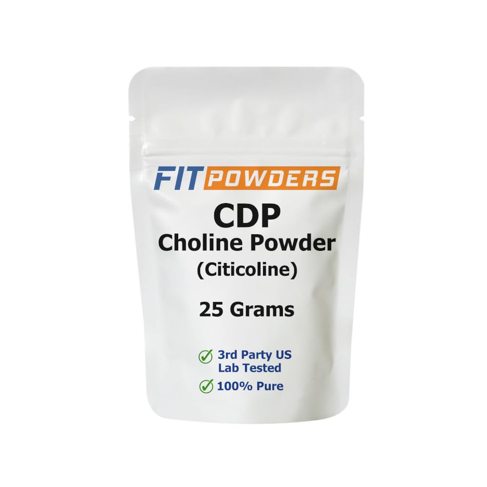 Citicoline Powder, Pure CDP Choline with Scoop (25 Grams)