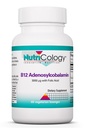 Nutricología B12 Suplemento Adenosylcobalamin - con ácido fólico, vitamina B12 3000 mcg, folato, B12 puro, Lozenges vegetarianos - 60 Conde
