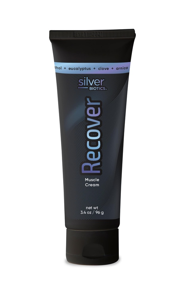 Silver Biotics Recover Muscle Cream ← 20 ppm Patented Silver Solution  Arnica ← Jojoba Oil ← Camphor ← Vitamin E Silencio Silver Strong WordPress3.4oz