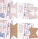 Sinmoe 100 piezas Tejido flexible Adhesivo Bandages Knuckle and Fingertip Bandages Variety Pack for Wound Care Bulk Pack for First Aid Kits en 2 tamaños, 3 x 1,5 pulgadas, 1.8 x 2 Inch(Brown)