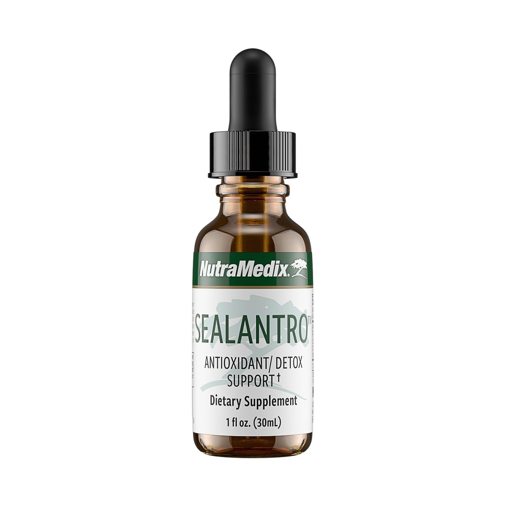 NutraMedix Sealantro - Body Detox Drops & Antioxidants Suplemento - Chlorella, Pacific Cold-Water Red Seaweed & Cilantro Extract - Herbal Detox Formula (1oz)