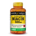 MASON NATURAL Niacin 500 mg Flush-Free, soporta la salud cardíaca, sistema nervioso " producción de energía, 60 cápsulas