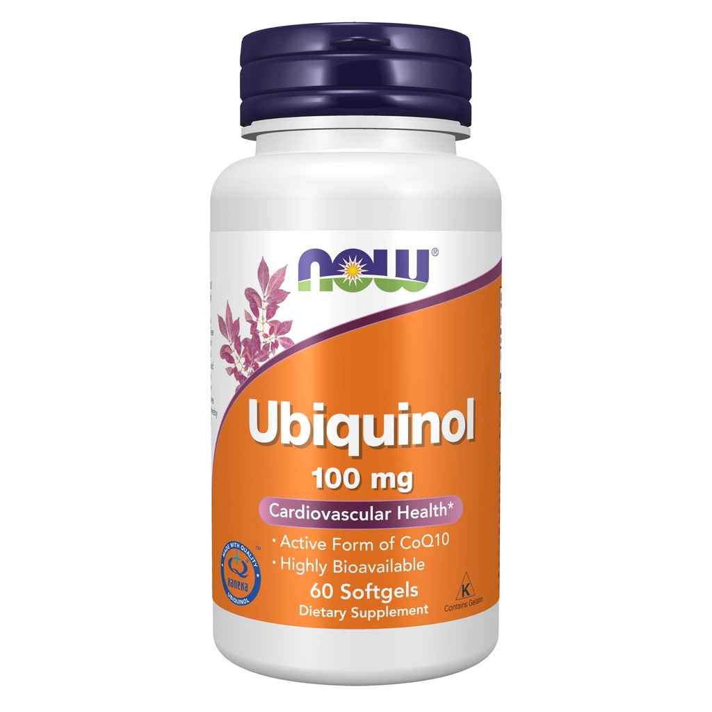 AHORA Suplementos de alimentos, Ubiquinol 100 mg, alta biodisponibilidad (forma activa de CoQ10), 60 Softgels