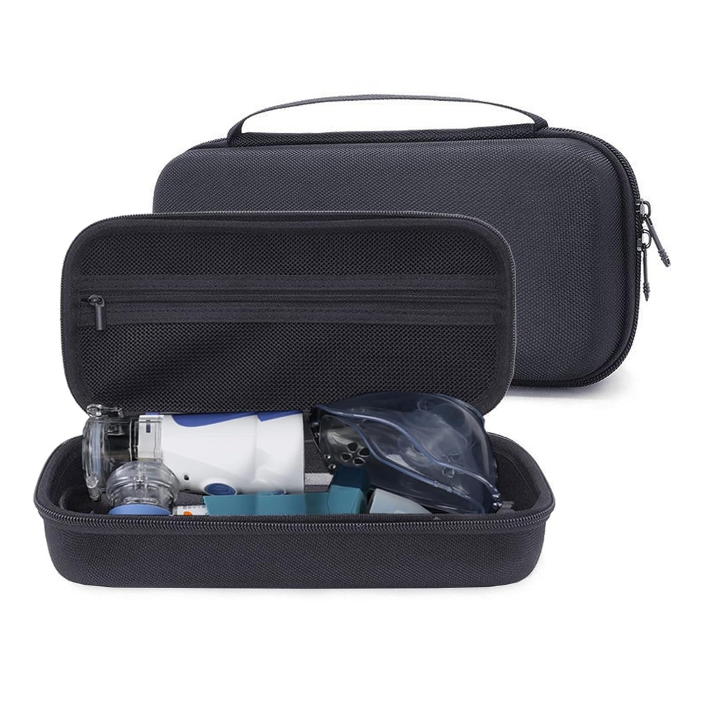 Carrying Case Travel Organize Bag Holder Compatible con Nebulizer Machine, Asthma Inhaler Spacer for Kids and Adults, Ventolin Masks, Alergy Meds, Mask