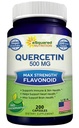 aSquared Nutrition Quercetin 500mg Suplemento - 200 cápsulas - Quercetin Dihydrate para apoyar la salud cardiovascular - Max Strength Powder Complex Pills to Help Improve Immune Response