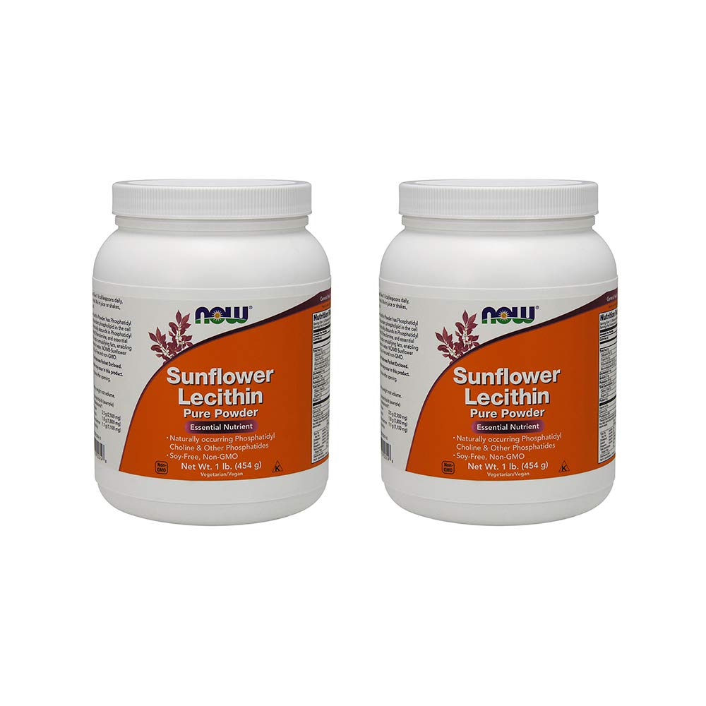 Ahora Comida Ahora Comida, (2 Pack) Lecitina de girasol, Polvo puro, 1 lb (454 g)