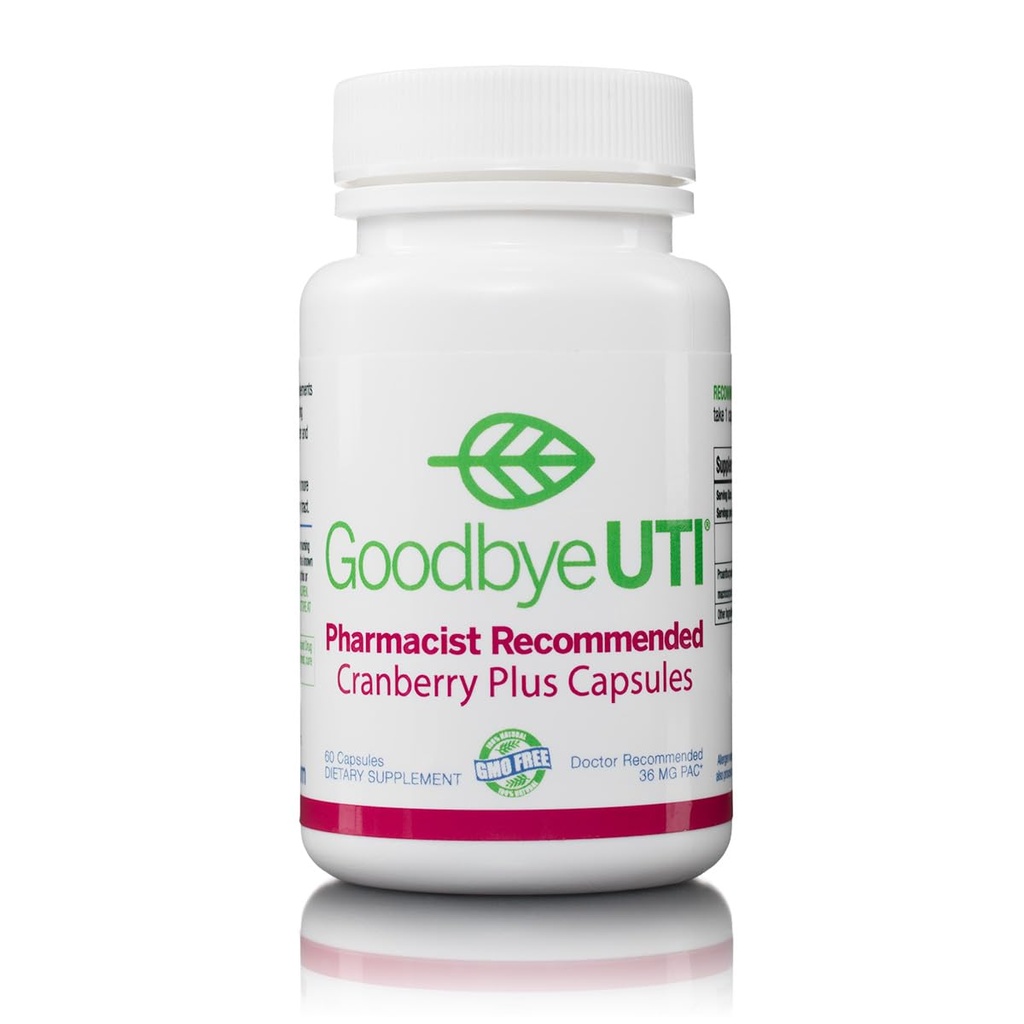 Cranberry Plus - The Original 36mg PAC Entregado en forma de cápsulas Daily for Highest Level of Urinary Tract Protection, no additives, 30-Day Supply, Pharmacist Recommended