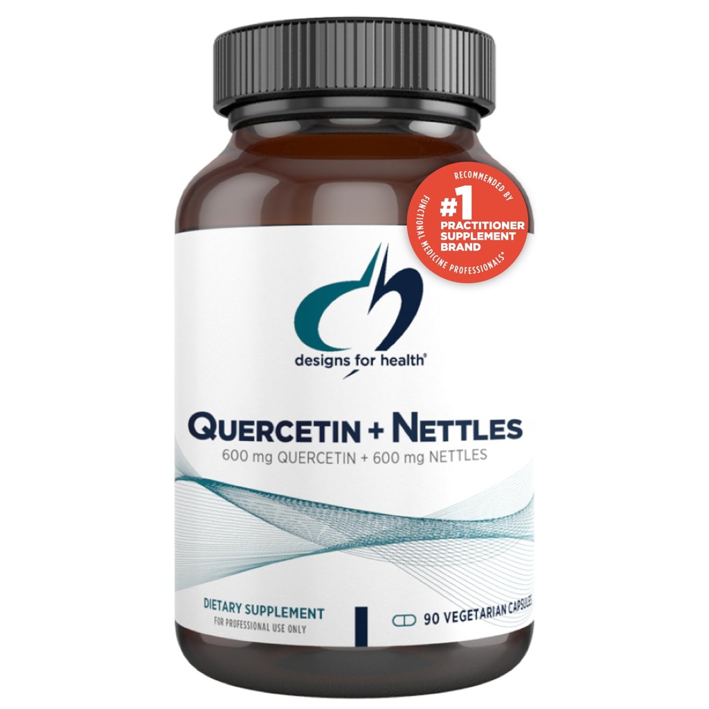 Diseños para Quercetina de Salud + Nettle Supplements - Nettle Leaf + Quercetin Supplements with Flavonoids - Powerful Antioxidants for Immune Support (90 Vegan Capsules)