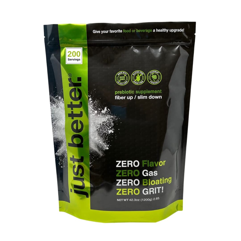 Suplemento de fibra prebiótica para un Gut saludable ¦ Fiber Powder con Zero Grit Zero Taste y sin Bloating o Gas TENIENDO Full Faster ANTE Keto Non-GMO Gluten Free Vegan 200 Servings