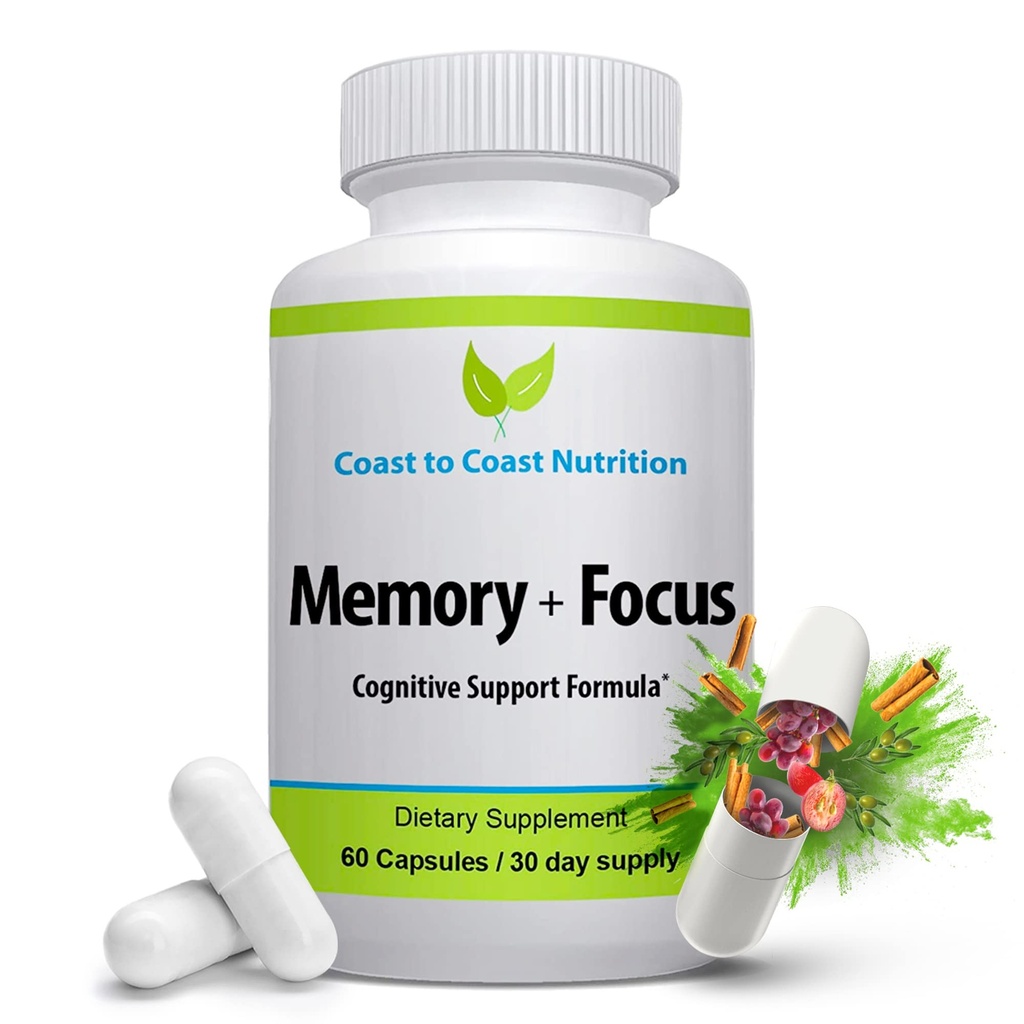 Suplemento cerebral – Memoria, Focus &amp; Clarity - Suplemento de bopostaje cerebral natural – Formulado con un total de 41 ingredientes nootrópicos: Choline, Pho sphatidylserine, Bacopa Extract, Huperzine A