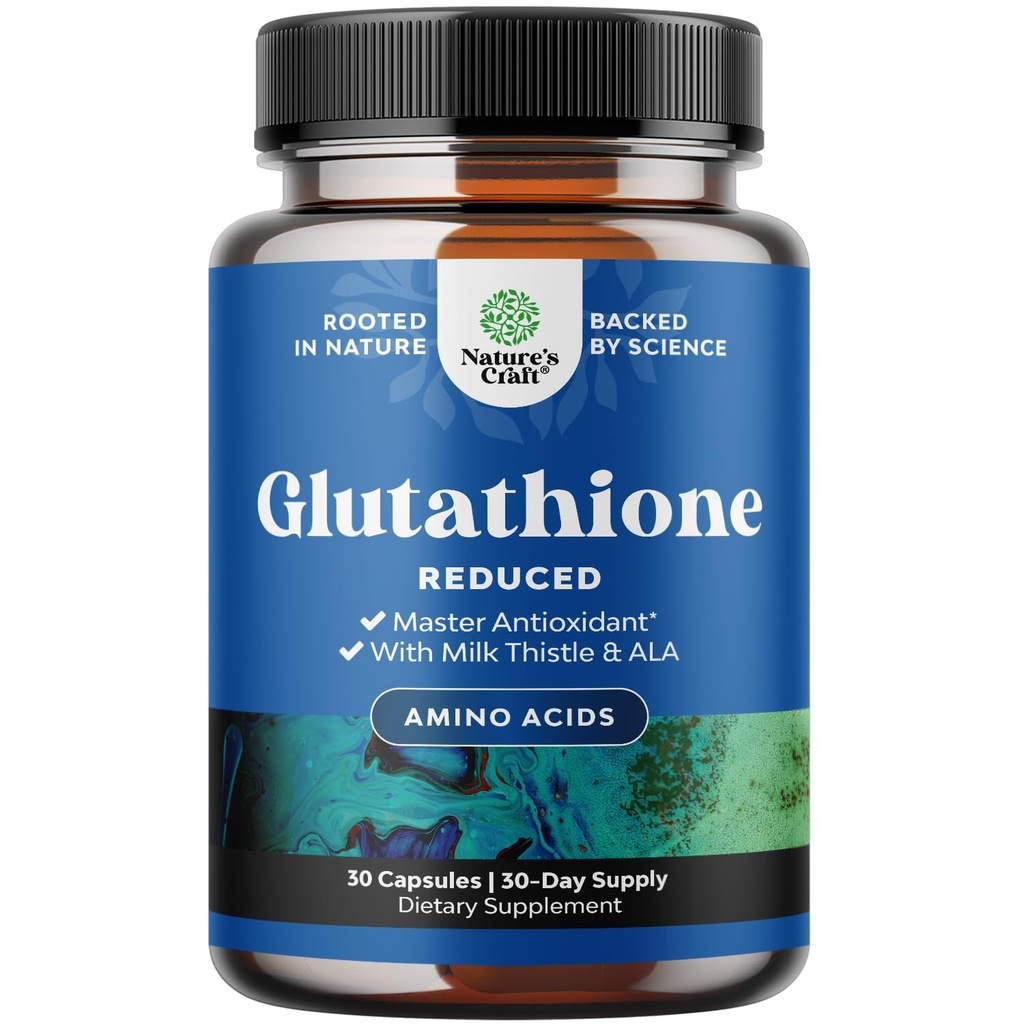 Reducido Glutathione Suplemento con Leche Thistle - 500 mg por Servir Pure L Glutathione con ácido lipoico alfa " Leche Thistle Silymarin - 30 Conde